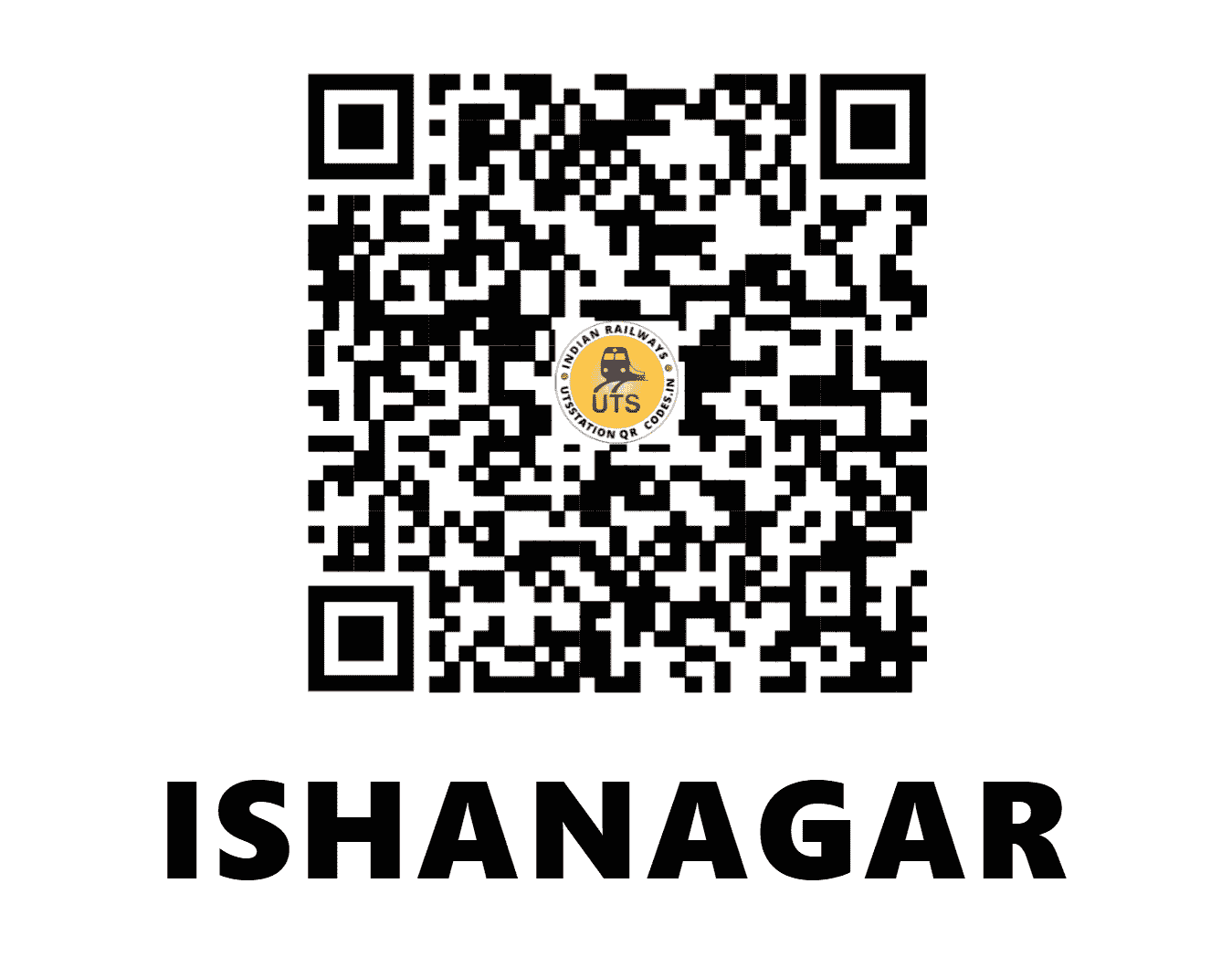 UTS QR Code for ISHANAGAR - ISHN (NC - MADHYA PRADESH)